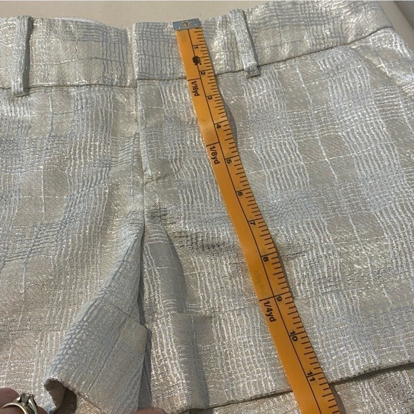 Club Monaco Silver Cream High Waist Shorts - Picture 10 of 10